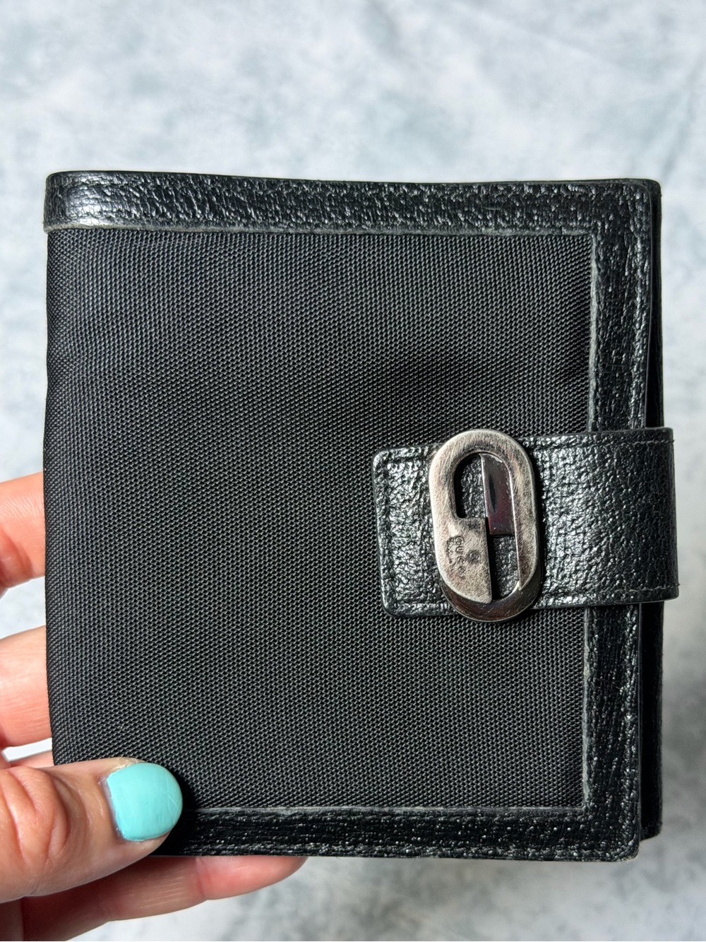 Gucci black compact wallet